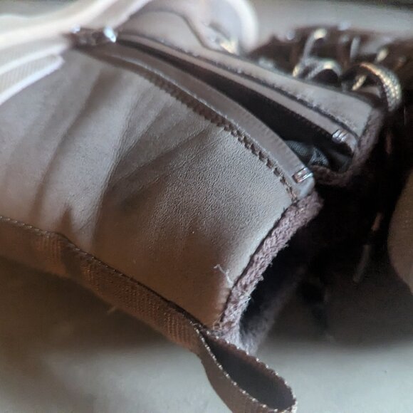 Zara Kids CONTRASTING HIGH-TOP SNEAKERS Khaki Green | Size 2 - Picture 5 of 16